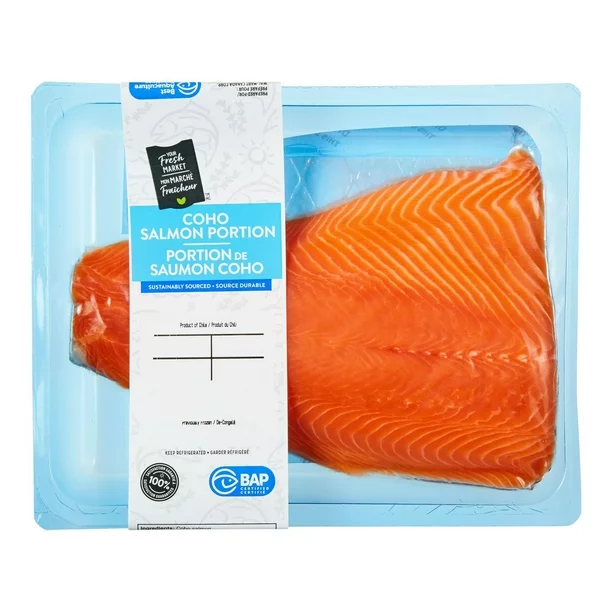 20,94$ était 34,98$, Portion de saumon, 0,45 – 0,68 kg