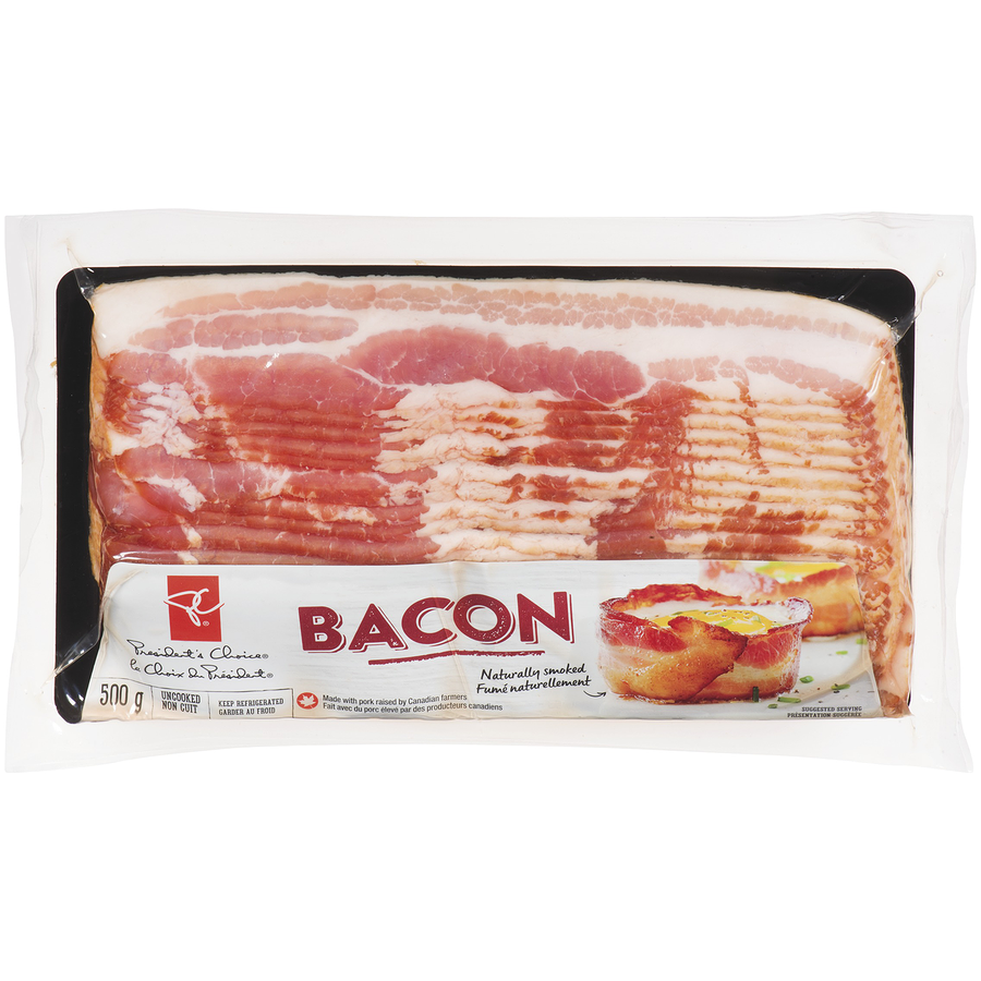 Prix bas de circulaire 7,97 $, Bacon naturel 375 g