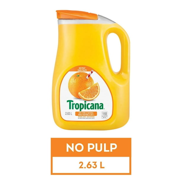 6,78$ était 7,78$, Jus d’orange Tropicana pur à 100 % sans pulpe, 2,63 L